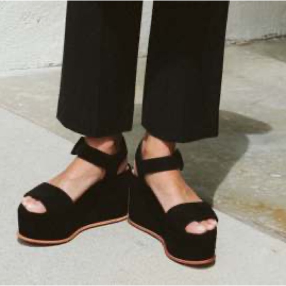 Loeffler Randall Black Platform Sandals